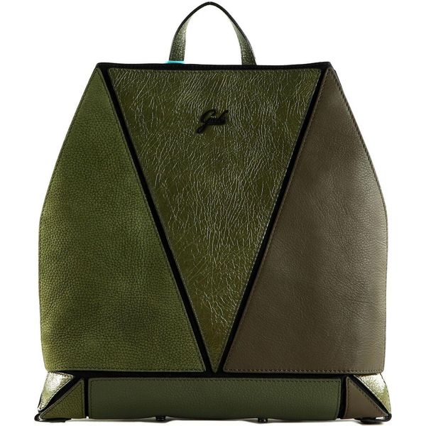 Gabs Pelle Zaino Per Il Tempo Libero Naoko Momu Sendai Black Shoulder Bag Verde Oliva Antracite-image