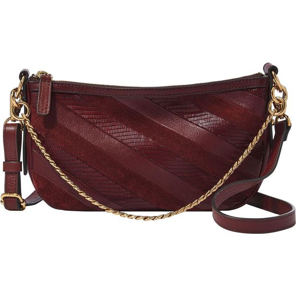 Fossil Borsa A Tracolla Borsa Da Sera Jolie Hand Bag Mahogany Bordeaux-image