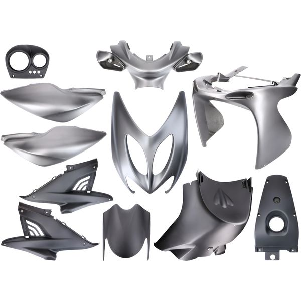 Kit Carenatura Nero/Grigio, Opaco 11 Pezzi Per Yamaha Aerox, Mbk Nitro 50Cc -2013-image