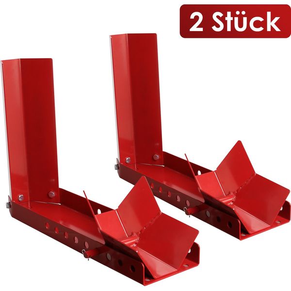 Yakimz Cavalletto Per Moto 9 Fori, Cavalletto Mobile Per Moto In Acciaio Morsetto Per Ruota Moto Rocker (2 Pezzi)-image