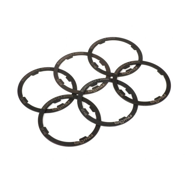 Set Di Anelli Di Spalla Bgm 0.90-1.40Mm+0.0, 0.04Mm, 6 Pezzi Per Vespa Smallframe V50, PV125, ET3, Pk, Largeframe Px Lusso (1984-), Cosa, T5 125Cc-image