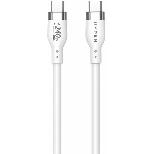 Hyper Hyperjuice 240W Cavo USB-C A USB-C In Silicone (3Ft/1M) - Bianco-image