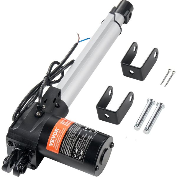 Vevor 6000N Attuatore Lineare Dc 12V Attuatore Lineare IP44 Motore Lineare Elettrico Lunghezza Corsa 200 Mm Livello Di Rumore ≤ 50Db Apriporta Elettrico 5 Mm/S Velocità Di Traslazione Tecnologia Lineare Attuatore Di Regolazione-image