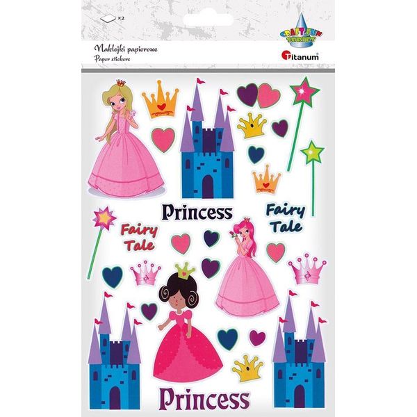 Adesivi Di Carta Principesse 2 Fogli Titanum-image