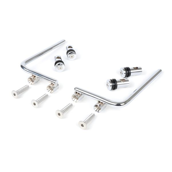 Staffa Moto Nostra Per Parabrezza Cromato 340X105Mm Per Vespa PX80, PX125, PX150, PX200, T5 Classic, Lml 125, 150 Star, Stella-image