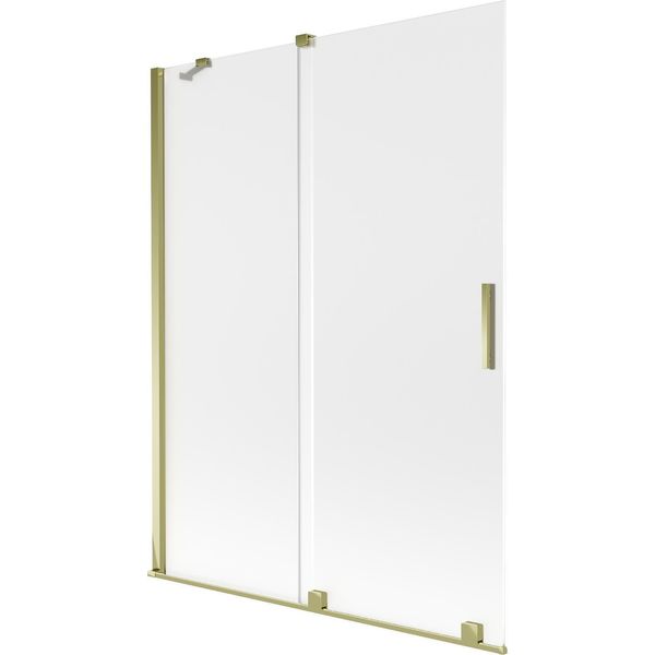 Mexen Velar Parete Doccia Per Vasca Da Bagno A 2 Ante Scorrevoli 130 X 150 Cm, Smerigliato, Dorato - 896-130-000-31-50-image