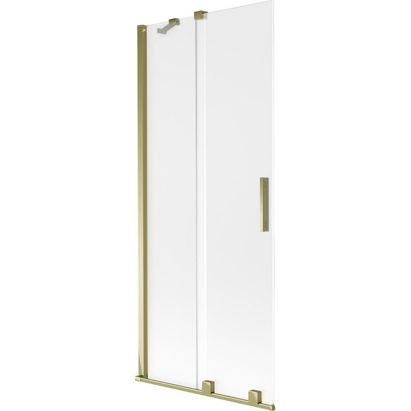 Mexen Velar Parete Per Vasca Da Bagno A 2 Ante Scorrevoli 85 X 150 Cm, Smerigliato, Oro - 896-085-000-31-50-image