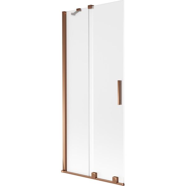 Mexen Velar Paratia Vasca Da Bagno Scorrevole A 2 Ante 85 X 150 Cm, Satinato, Oro Rosa - 896-085-000-31-60-image