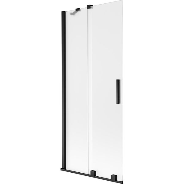 Mexen Velar Schermo Vasca Da Bagno A 2 Ante Scorrevoli 85 X 150 Cm, Smerigliato, Nero - 896-085-000-31-70-image