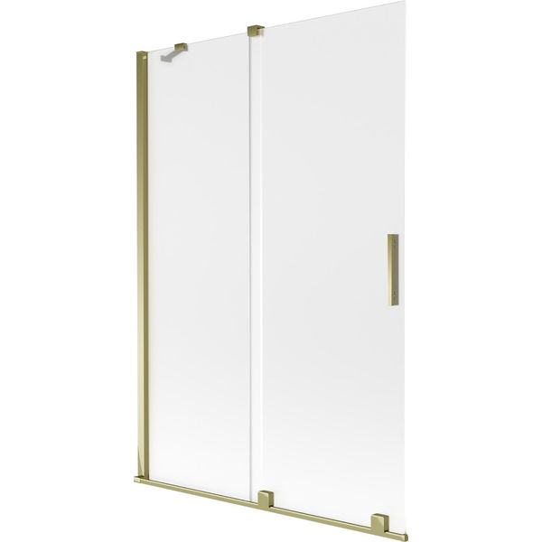 Mexen Velar Paratia Per Vasca Da Bagno A 2 Ante Scorrevoli 120 X 150 Cm, Ghiaccio, Dorato - 896-120-000-31-50-image