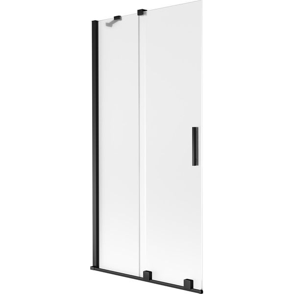 Mexen Velar Paratia Per Vasca Da Bagno A 2 Ante Scorrevoli 95 X 150 Cm, Smerigliato, Nero - 896-095-000-31-70-image
