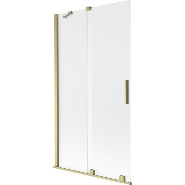 Mexen Velar Paratia Da Bagno A 2 Ante Scorrevoli 100 X 150 Cm, Smerigliato, Oro Spazzolato - 896-100-000-31-55-image