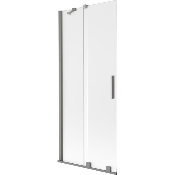 Mexen Velar Paratia Da Bagno 2 Ante Scorrevoli 85 X 150 Cm, Smerigliato, Gun Metal - 896-085-000-31-95-image