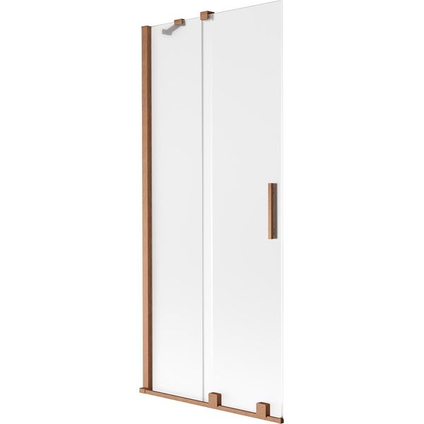 Mexen Velar Paratia Per Vasca Da Bagno Scorrevole A 2 Ante 85 X 150 Cm, Smerigliata, Rame Spazzolato - 896-085-000-31-65-image