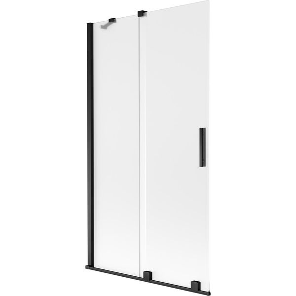 Mexen Velar Paratia Per Vasca Da Bagno A 2 Ante Scorrevoli 100 X 150 Cm, Smerigliato, Nero - 896-100-000-31-70-image