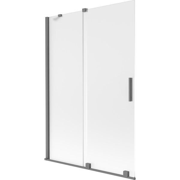 Mexen Velar Paratia Da Bagno A Scomparsa A 2 Ante 120 X 150 Cm, Smerigliato, Gun Metal - 896-120-000-31-95-image