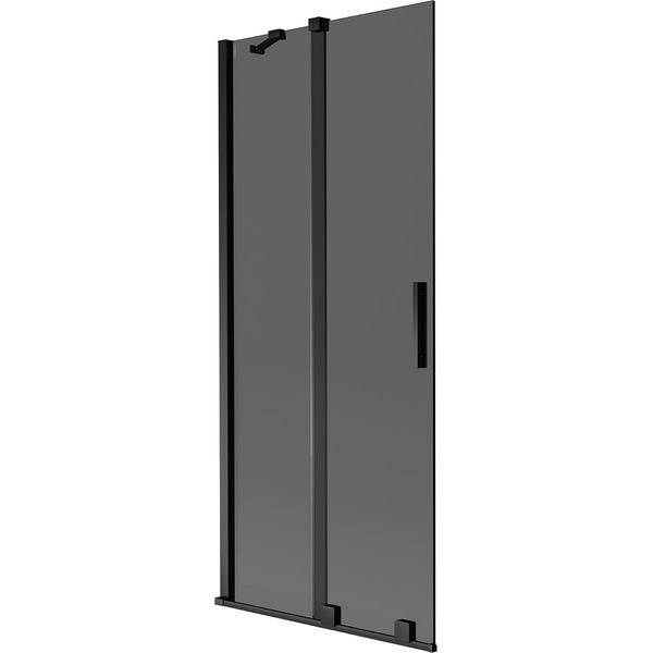 Mexen Velar Paratia Vasca Da Bagno Scorrevole A 2 Ante 80 X 150 Cm, Grafite, Nero - 896-080-000-41-70-image