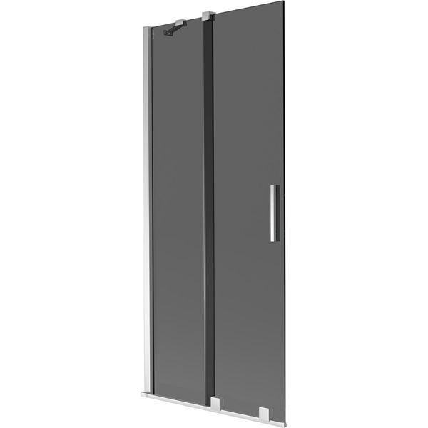 Mexen Velar Paratia Per Vasca Da Bagno Scorrevole A 2 Ante 80 X 150 Cm, Grafite, Cromo - 896-080-000-41-01-image