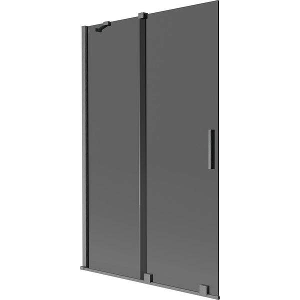 Mexen Velar Paratia Per Vasca Da Bagno Scorrevole A 2 Ante 110 X 150 Cm, Grafite, Gun Gray Spazzolato - 896-110-000-41-66-image