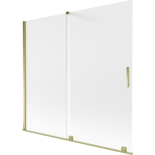 Mexen Velar Paratia Per Vasca Da Bagno Scorrevole A 2 Ante 170 X 150 Cm, Brina, Oro - 896-170-000-31-50-image