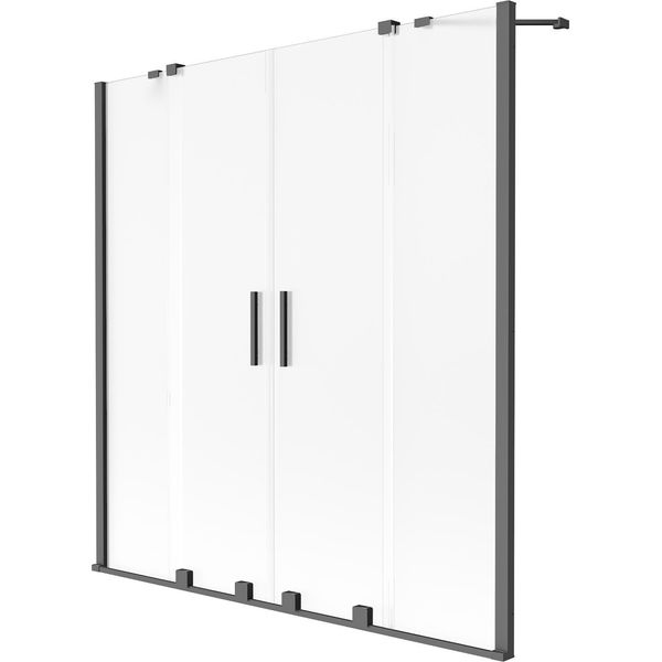 Mexen Velar Duo Paratia Doccia 2 Ante Scorrevoli 160 X 150 Cm, Satinato, Gun Metal - 896-160-000-32-95-image