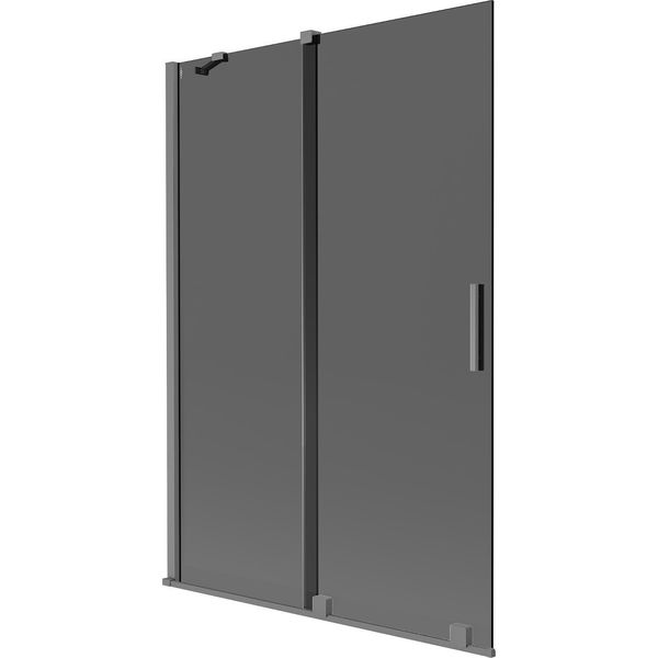 Mexen Velar Paravento Per Vasca Da Bagno A 2 Ante Scorrevoli 120 X 150 Cm, Grafite, Gun Metal - 896-120-000-41-95-image