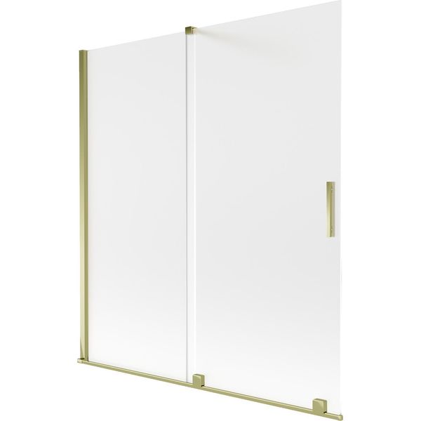 Mexen Velar Paravento Per Vasca Da Bagno A 2 Ante Scorrevoli 150 X 150 Cm, Brina, Oro - 896-150-000-31-50-image