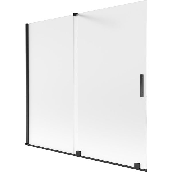 Mexen Velar Paratia Vasca Da Bagno Scorrevole A 2 Ante 170 X 150 Cm, Satinato, Nero - 896-170-000-31-70-image