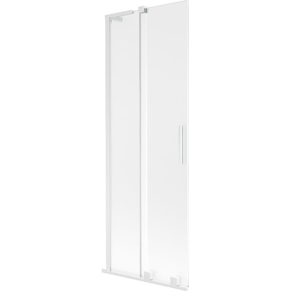 Mexen Velar L Paratia Per Vasca Da Bagno Scorrevole A 2 Ante 70 X 150 Cm, Smerigliato, Bianco - 896-070-003-31-20-image