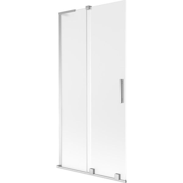 Mexen Velar L Paratia Per Vasca Da Bagno 2-Ante Scorrevole 95 X 150 Cm, Smerigliato, Cromo - 896-095-003-31-01-image
