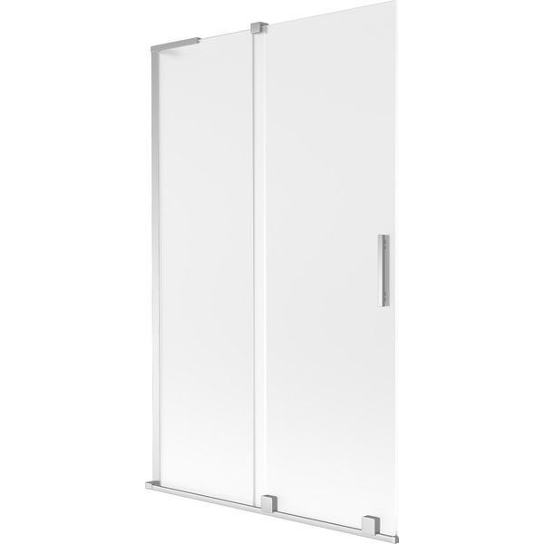 Mexen Velar L Paratia Vasca Da Bagno A 2 Ante Scorrevole 110 X 150 Cm, Smerigliato, Cromo - 896-110-003-31-01-image
