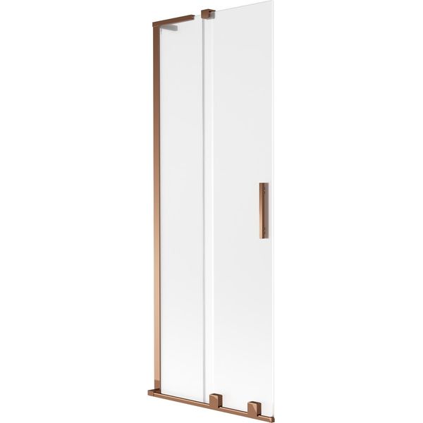 Mexen Velar L Paratia Per Vasca Da Bagno A 2 Ante Scorrevoli 75 X 150 Cm, Smerigliata, Oro Rosa - 896-075-003-31-60-image