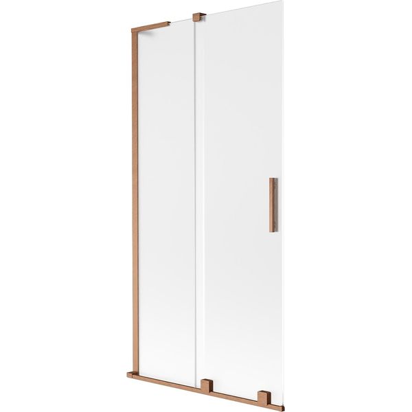 Mexen Velar L Paratia Per Vasca Da Bagno A 2 Ante Scorrevoli 95 X 150 Cm, Satinata, Rame Spazzolato - 896-095-003-31-65-image