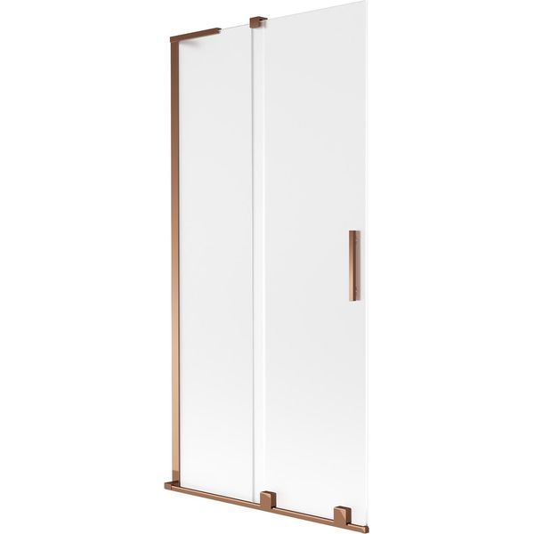Mexen Velar L Paratia Vasca Da Bagno Scorrevole A 2 Ante 95 X 150 Cm, Smerigliato, Oro Rosa - 896-095-003-31-60-image
