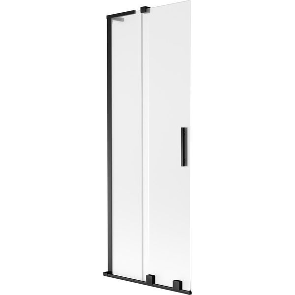 Mexen Velar L Paratia Per Vasca Da Bagno A 2 Ante Scorrevoli 75 X 150 Cm, Satinato, Nero - 896-075-003-31-70-image
