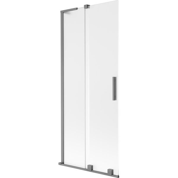 Mexen Velar L Paratia Per Vasca Da Bagno 2 Ante Scorrevoli 85 X 150 Cm, Smerigliato, Gun Metal - 896-085-003-31-95-image