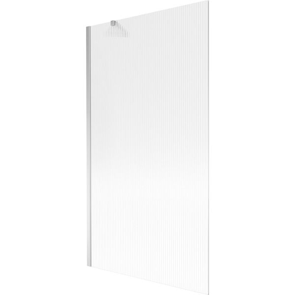 Mexen Next Paratia Per Vasca Da Bagno A 1 Anta 100 X 150 Cm, Righe, Cromo - 895-100-000-00-09-01-image