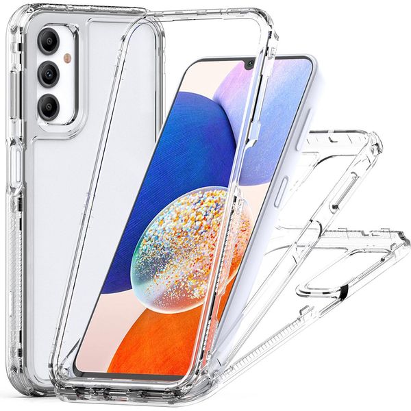 Custodia Trasparente Per Samsung Galaxy A14 5G/4G, Custodia Antiurto In Tpu E Pc Ibrida Trasparente-image