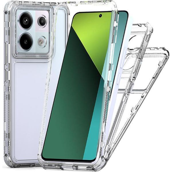 Custodia Trasparente Per Xiaomi Redmi Note 13 Pro 5G, Custodia Ibrida Antiurto In Tpu E Pc Trasparente-image
