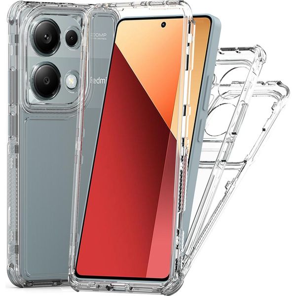 Custodia Trasparente Per Xiaomi Redmi Note 13 Pro 4G, Tpu Antiurto E Pc Ibrido Custodia Trasparente-image