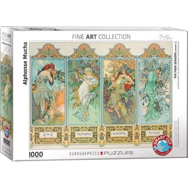 Le Quattro Stagioni Di Alphonse Mucha Puzzle Di 1000 Pezzi Formato 68X48 Cm-image