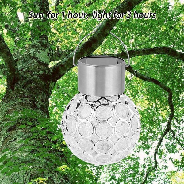 Lampada A Sospensione A Sfera Solare, Lampada Da Giardino A Sfera Solare, Lampada Led Cambia Colore, Lampada Led A Sfera Solare, Lampada Led Per Passerella-image
