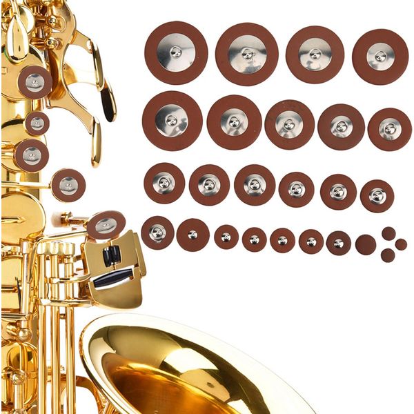 Pad Per Sassofono Contralto, Pad Per Sassofono, Pad In Pelle Per Sassofono, Accessorio Per Sassofono Contralto, Sostituzione Per Sassofono-image