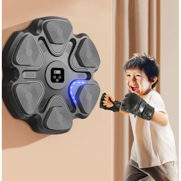 Macchina Da Boxe Musicale A Parete Con Guantoni Da Boxe - Allenatore Elettronico Intelligente E Bersaglio Da Boxe Per L'allenamento Degli Adulti-image