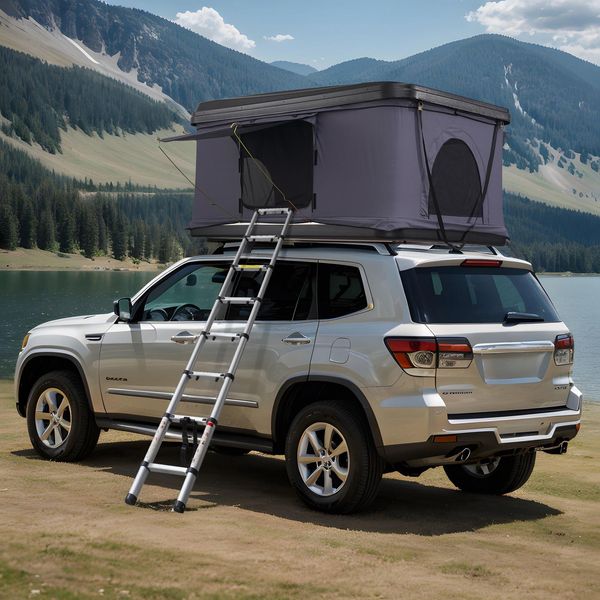 Vevor Tenda Da Tetto Auto Abs Guscio Duro Per 2-3 Persone, Tenda Da Tetto Guscio Duro Con Scala Telescopica, Materasso Spesso, Tende Da Tetto Impermeabile Antivento Con Protezione Uv Per Jeep Suv Van Pickup-image