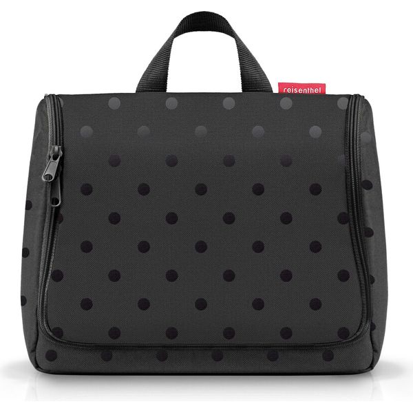 Reisenthel Toiletbag Xl, Kulturtasche, Kulturbeutel, Kosmetiktasche, Glossy Dots Black, 4 L, WO7075-image