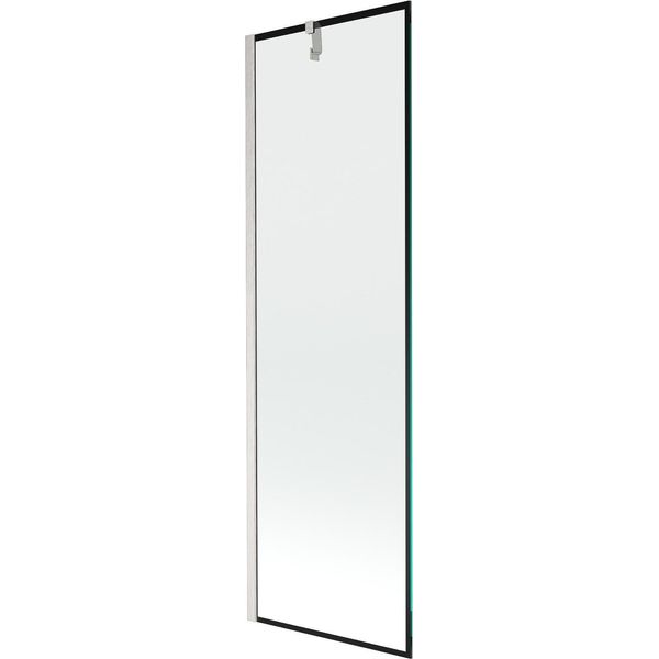 Mexen Next Paratia Per Vasca Da Bagno A 1 Anta 60 X 150 Cm, Cornice Nera, Nichel Spazzolato - 895-060-000-00-70-97-image