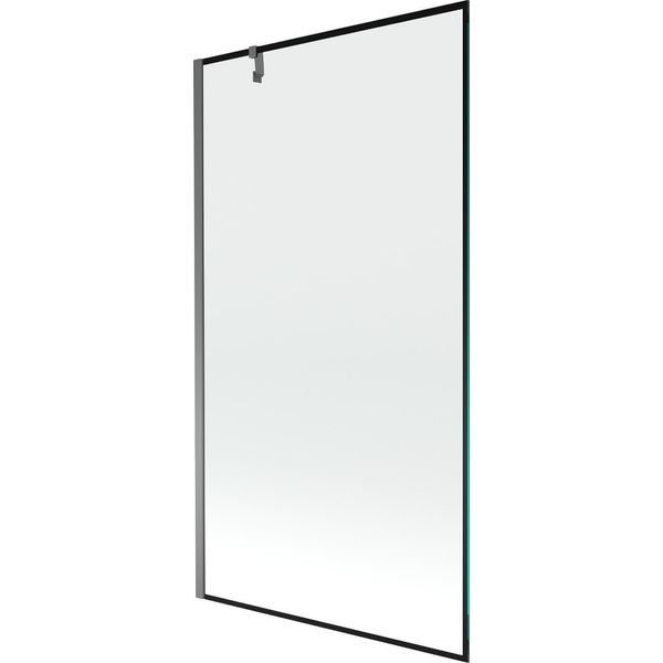 Mexen Next Paratia Per Vasca Da Bagno A 1 Anta 100 X 150 Cm, Cornice Nera, Gun Metal - 895-100-000-00-70-95-image