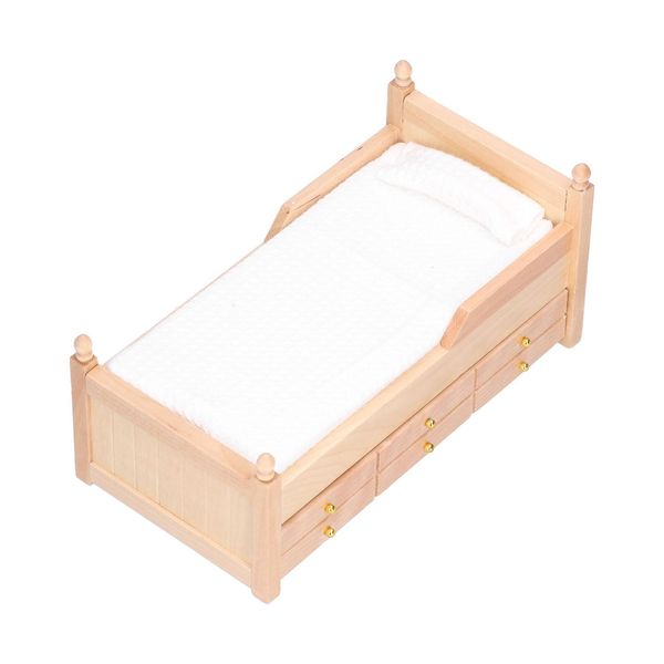 Letto Singolo In Miniatura Per Casa Delle Bambole, Letto Per Bambole 1:12, Letto Per Casa Delle Bambole, Letto Per Mobili Per Casa Delle Bambole, Letto Per Casa Delle Bambole In Miniatura, Mobili Per Casa Delle Bambole In Miniatura-image
