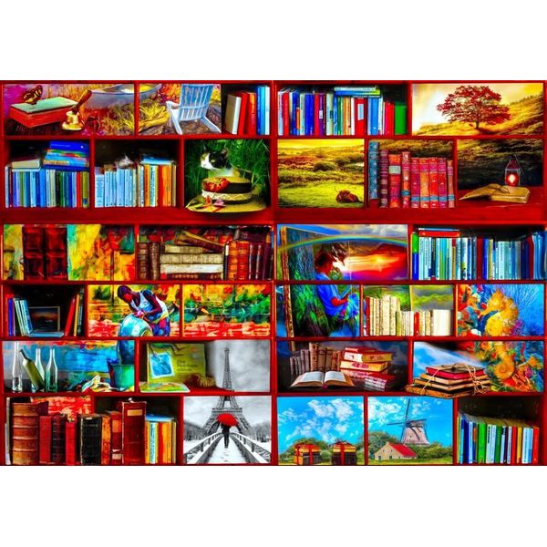 Puzzle Bluebird Puzzlepiel La Biblioteca La Sezione Viaggi - 1000 Teile-image